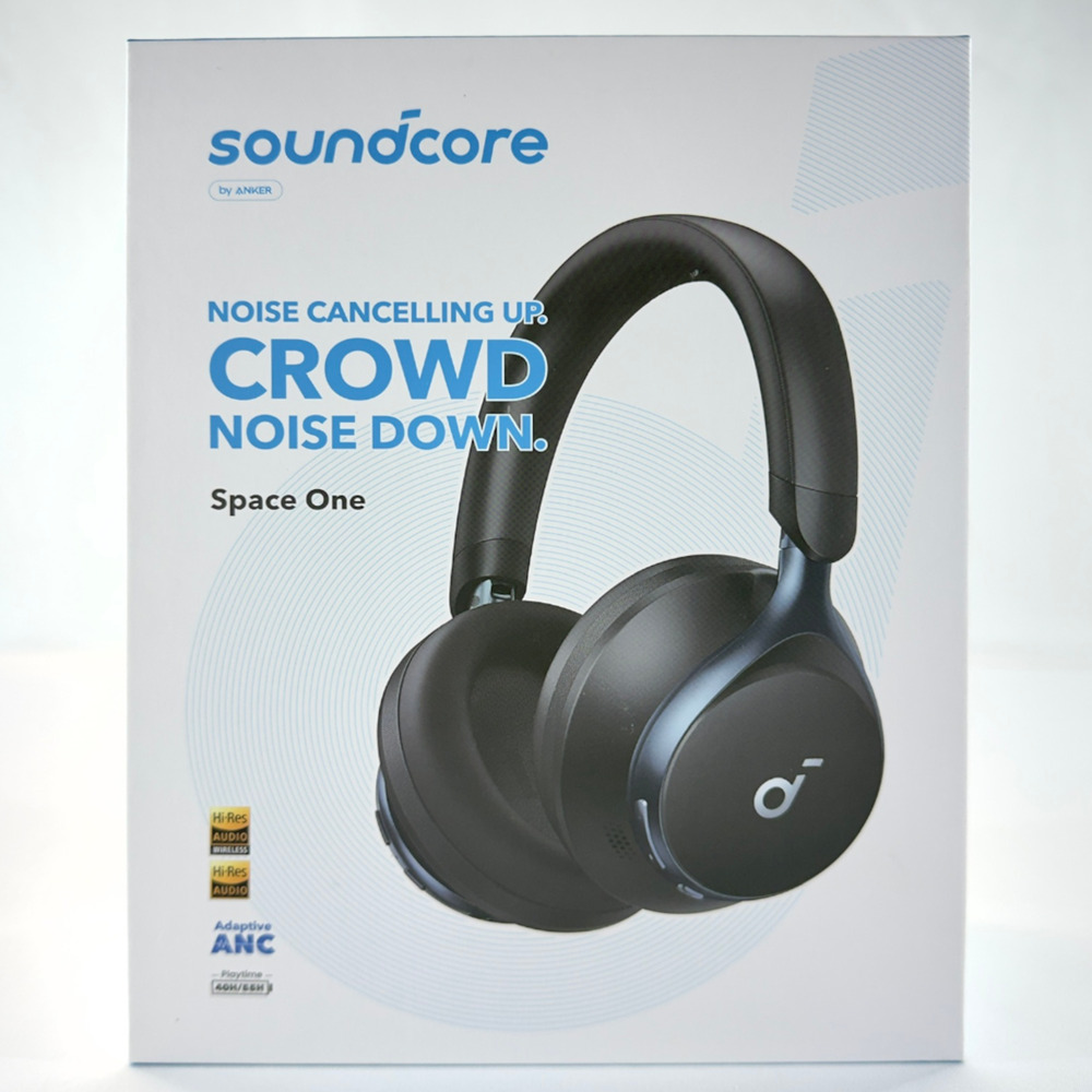 Soundcore Anker Space One Headphones Black Wireless Noise Cancelling A3035 New